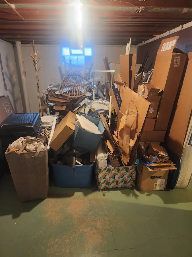 Roll-off dumpster container at job site for Concrete Dumpster Rental in Allamuchy